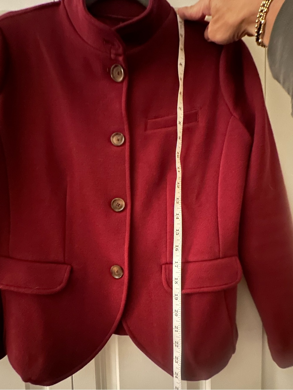 Banana Republic Knit Pique Blazer in Bright Wine - Small Petite - Picture 5 of 6